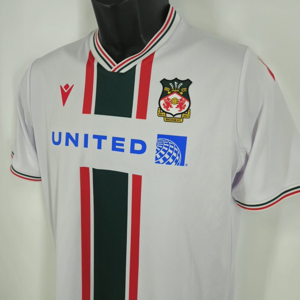Wrexham Men's Size Small Away Football Shirt Soccer Jersey Macron White